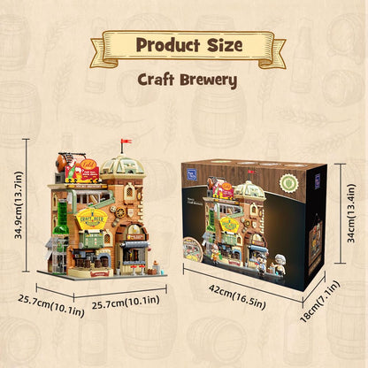 PANTASY Craft Beer Brauerei Vintage Mikrobrauerei Klemmbaustein-Set