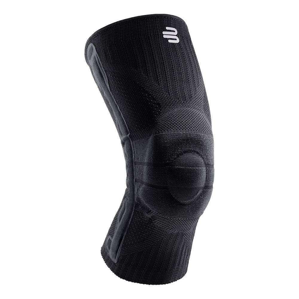 BAUERFEIND Knee Support Kniebandage mit Silikonring. Anatomisch gestrickte Kompressionsbandage. Stabilisiert das Kniegelenk und entlastet die Patella.