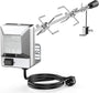 Onlyfire BRK-6031 Rotisserie Drehspieß Set - 90 cm Verchromt. Mit Haltegabeln, zum gleichmäßigen Garen von Geflügel oder Braten.