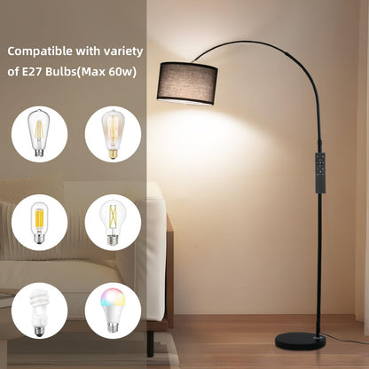 ANTENLICHT AURA Bogenlampe Schwarz mit Fernbedienung