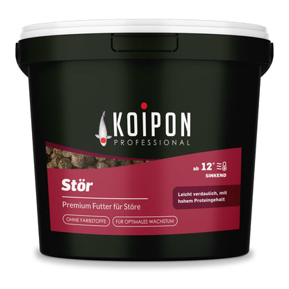 KOIPON Premium Störfutter 6 kg sinkend, Teichfutter Pellets 5-6 mm