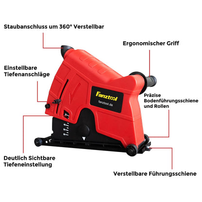 FANZTOOL Absaughaube 230mm für Winkelschleifer - Trennen