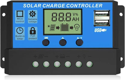 100W Mono Solarpanel Kit – 12V inkl. 20A Laderegler