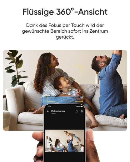 eufy Innenkamera E30 4K UHD Sicherheitskamera mit 360° Abdeckung