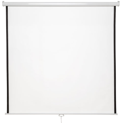 tectake Beamer Projektionsleinwand Heimkino Rollo 178x178 cm. Weiße Bildfläche, Rollo-Mechanismus. Zur Bildprojektion im Heimkino.