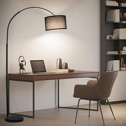 ANTENLICHT LUNA Bogenlampe Stehleuchte – Schwarz 33cm LED