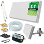 Selfsat H30D2+ HD Flach-Sat-Anlage Twin LNB für 2 TV - Set. Rechteckige, flache Satellitenantenne. Empfängt HD Satellitensignale für zwei TVs.