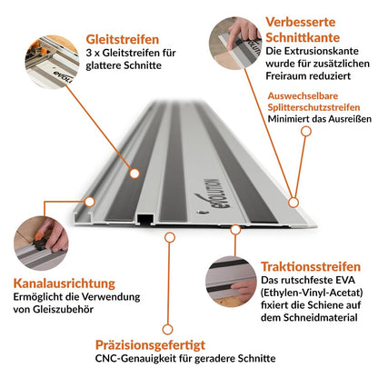 Evolution ST1400-G2 Führungsschiene Universal für Kreissägen, 1,4 m