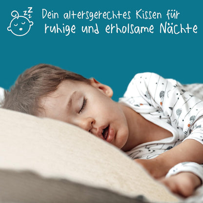 KNERST Kinderkopfkissen ergonomisch mit Memory-Schaum 40x60x6 cm