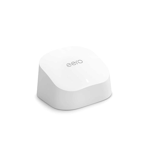 Amazon eero 6 Wi-Fi 6 Mesh-WLAN-Router – Einzelpack: Kompakter, weißer Router für schnelle Wi-Fi 6 Mesh-Netzwerke im ganzen Haus.