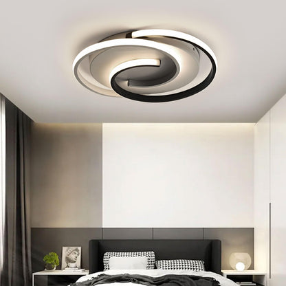 Moderne LED Deckenleuchte Dimmbar Rund – Schwarz-Weiss
