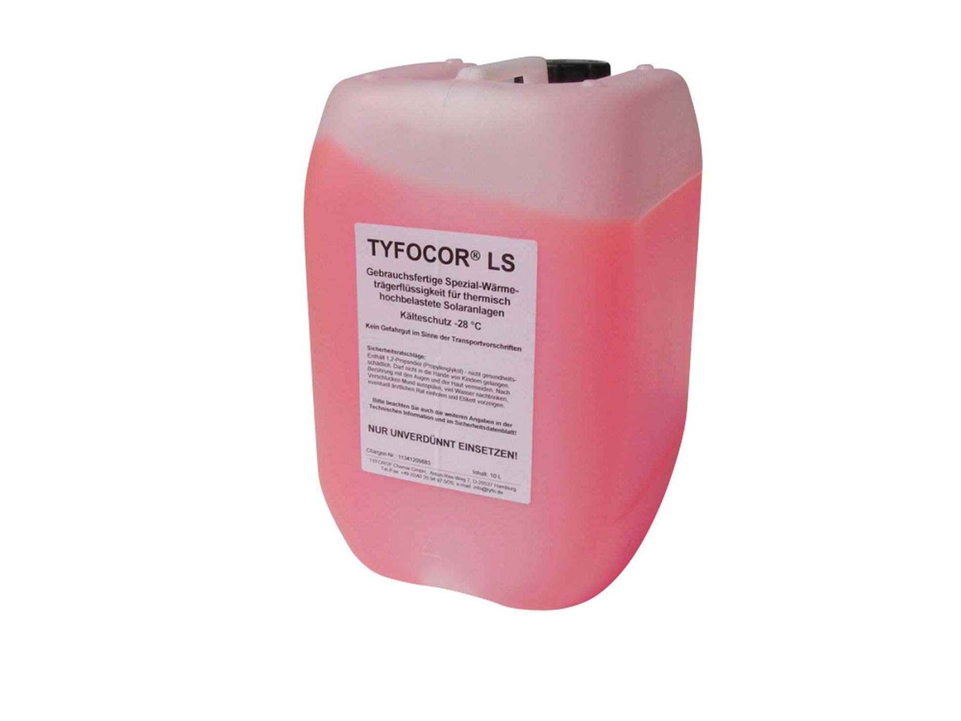 TYFOCOR LS Solarflüssigkeit Frostschutz 10L Kanister fertig gemischt. Schützt Solaranlagen vor Frost/Korrosion.