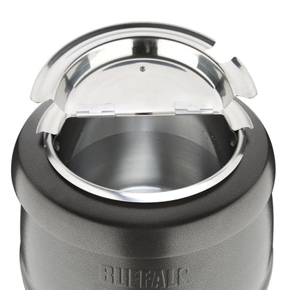 Buffalo Suppenkessel 10 Liter – elektrischer Buffet-Wärmer, Graphitgrau