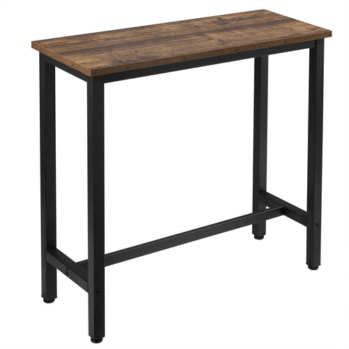 WOLTU Bartisch Stehtisch. Rechteckiger Tisch in Vintage-Holzoptik. Dient als Hochtisch für Barhocker oder zum Stehen.
