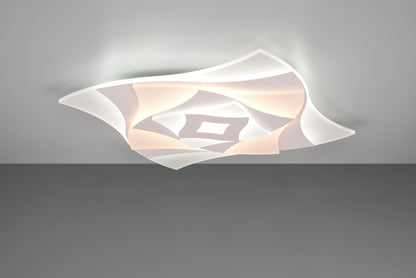 Trio Leuchten Akita 647110131 LED Deckenleuchte Dimmbar Weiss matt