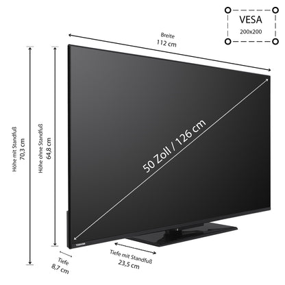 Toshiba 50UV3463DAW 50 Zoll 4K UHD HDR VIDAA Smart TV