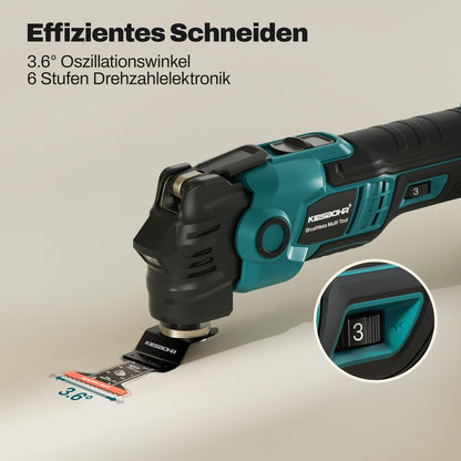 KIESBOHR CSM001 Akku-Multifunktionswerkzeug bürstenlos für Makita 18V