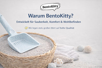 BentoKitty Katzenstreu Aktivkohle, klumpendes Bentonit, 30 l, 3er-Pack