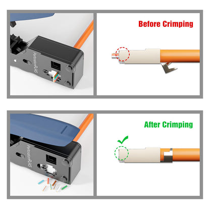 FGB Netzwerk Werkzeug Set mit RJ45 Crimpzange und Kabeltester