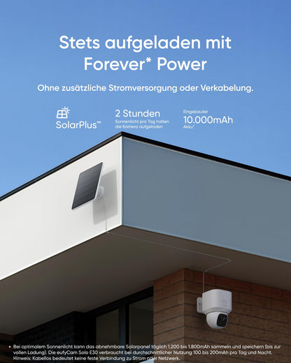 eufy eufyCam Solo E30 Solar Überwachungskamera 2er-Pack mit HomeBase