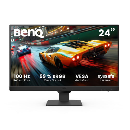 BenQ GW2490E Gaming Monitor 24 Zoll Full HD 100Hz IPS Eye-Care: Schwarzer Flachbildschirm, zeigt Full HD Gaming-Inhalte mit 100Hz IPS; Eye-Care.