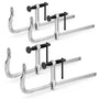 KRETLAW Schraubzwingen 4er-Set, F-Klemmen 300 mm, geschmiedeter Stahl, verchromt, für Schweiss- und Holzarbeiten
