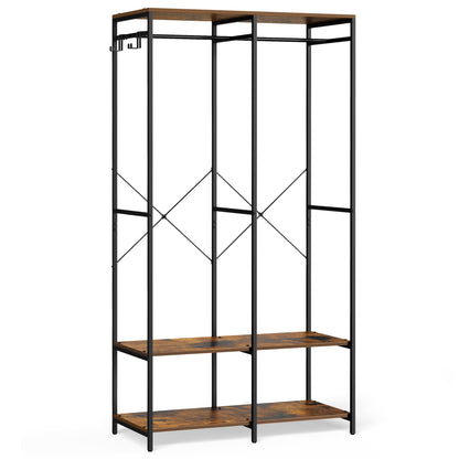 SONGMICS RGR004B01 Offener Kleiderschrank – Vintagebraun