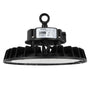 Ledvion UFO LED Hallenstrahler Dimmbar 120-160-200W IP65. Flacher, runder, grauer LED-Strahler für große Hallenbeleuchtung.