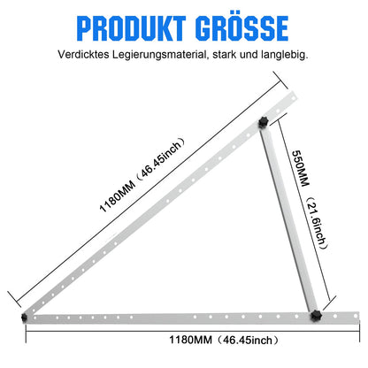 GLIESE Balkonkraftwerk Halterung 118 cm, Aluminium, 2er Set