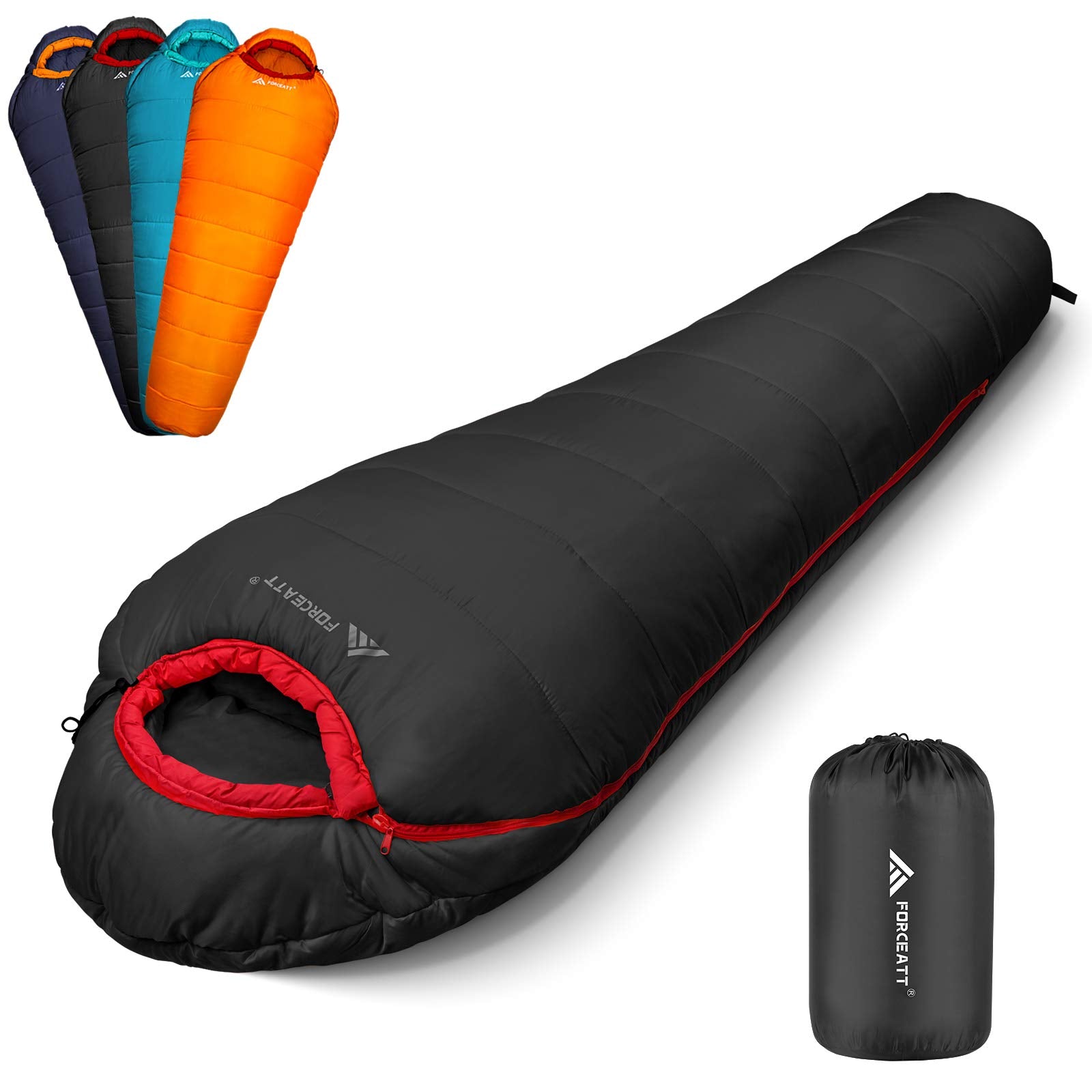 Forceatt Schlafsack Deckenschlafsack 3-4 Jahreszeiten - 0-20°C. Rechteckiger Schlafsack zum ganzjährigen Camping, geeignet für 0-20°C.