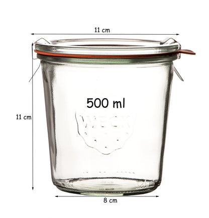 Weck Sturzgläser Einmachgläser – 24er Set RR 100 100-500ml