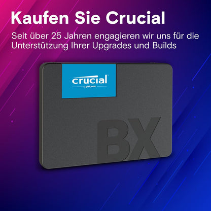 Crucial BX500 SATA SSD 2TB - Interne 2.5 Zoll für PC & Laptop