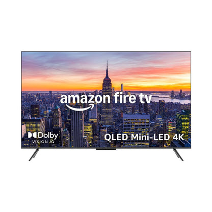 Amazon Fire TV Omni-Mini-LED-Serie QLED 4K Smart-TV 55 Zoll. Zeigt 4K-Streaming-Inhalte über das Internet an.
