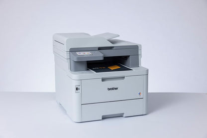 Brother MFC-L8390CDW Kompaktes 4-in-1 Farb-Multifunktionsgerät. Graues Gerät. Für Druck, Scan, Kopie, Fax im Büro.