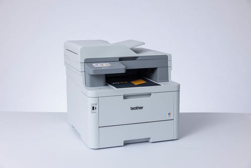 Brother MFC-L8390CDW Kompaktes 4-in-1 Farb-Multifunktionsgerät. Graues Gerät. Für Druck, Scan, Kopie, Fax im Büro.