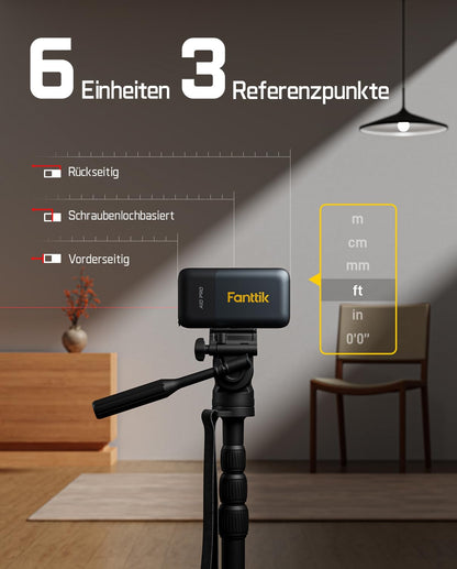 Fanttik A10 Pro 2-in-1 Laserentfernungsmesser mit 3 m Massband, 50 m
