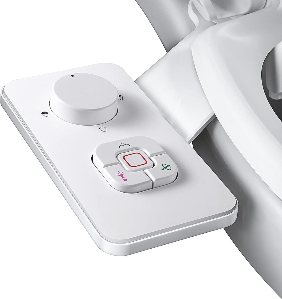 SAMODRA Bidet Aufsatz, nicht elektrisch, selbstreinigende Doppeldüsen, ABS-Gehäuse mit Druckregler