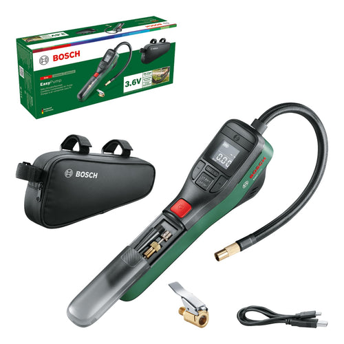 Bosch EasyPump Akku-Luftpumpe Mini-Kompressor 10,3 bar mit grossem Display und Rahmentasche