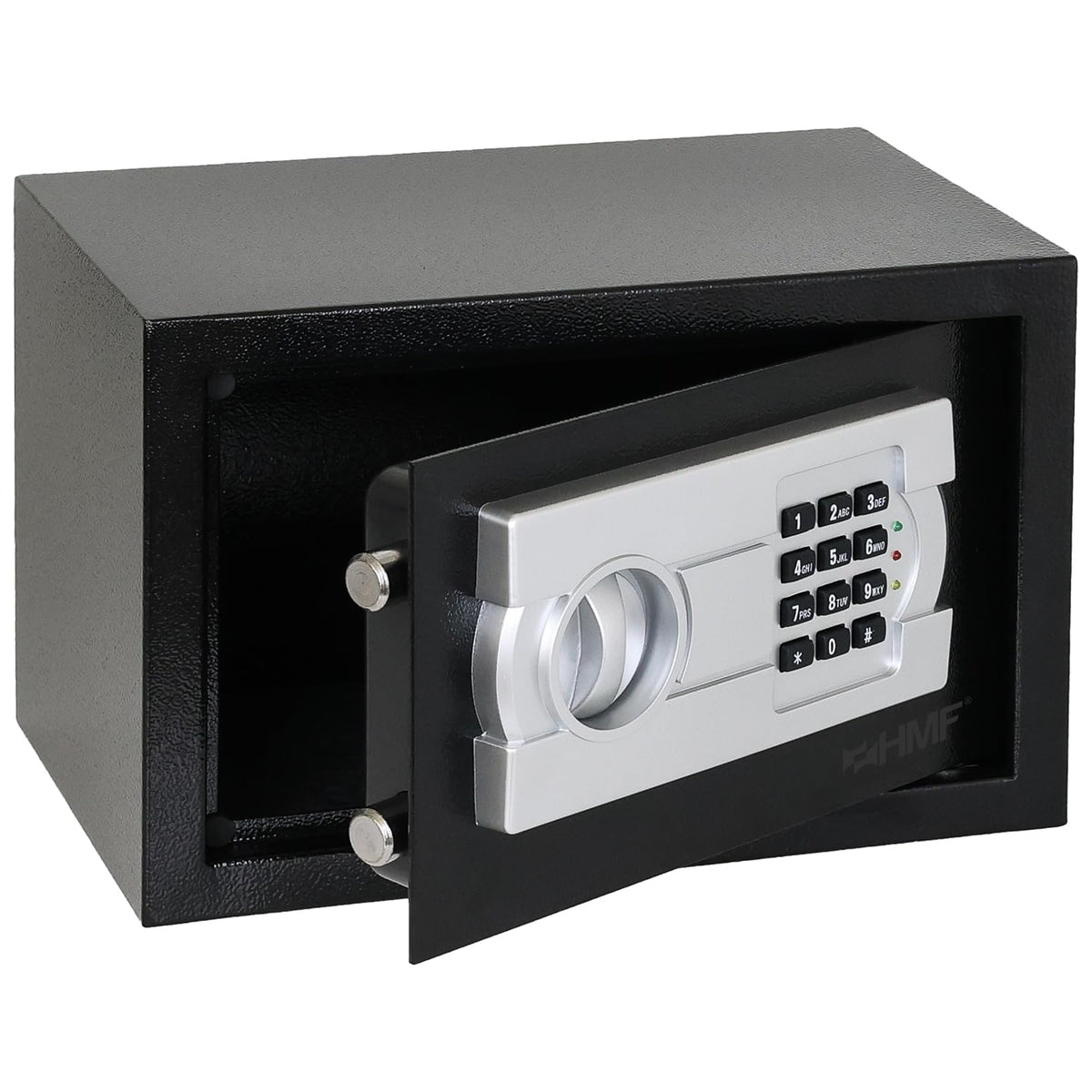 HMF Möbeltresor mit Zahlenschloss, Safe für DIN A5 Dokumente, schwarz, einwandiger Stahlkorpus, pulverbeschichtet