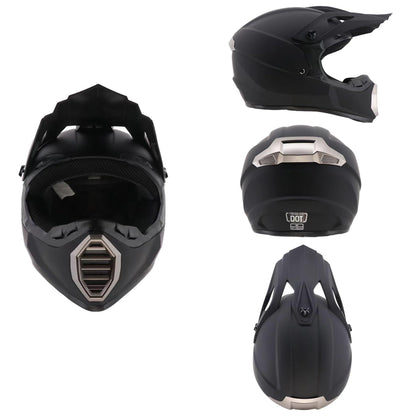 MoHelmHui Motocrosshelm Fullface Set mit Brille und Handschuhen