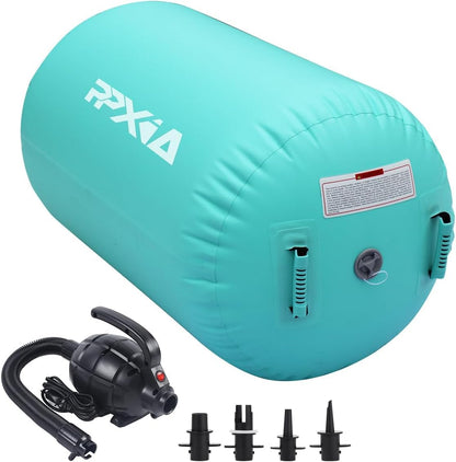 PPXIA Air Roll Aufblasbare Gymnastik Rolle - mit Pumpe. Zylindrische, aufblasbare Rolle zum Balancieren und Trainieren in Gymnastik und Fitness.