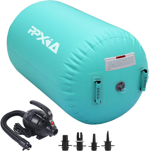 PPXIA Air Roll Aufblasbare Gymnastik Rolle - mit Pumpe. Zylindrische, aufblasbare Rolle zum Balancieren und Trainieren in Gymnastik und Fitness.