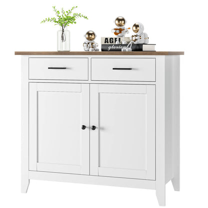 HOCSOK Küchenschrank Landhaus – Sideboard 2 Türen, 2 Schubladen