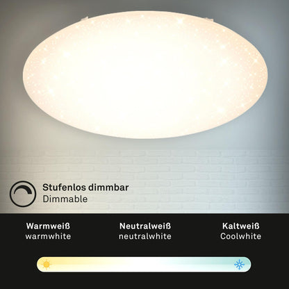 BRILONER LED Deckenleuchte 80cm - dimmbar warm-kalt Weiss
