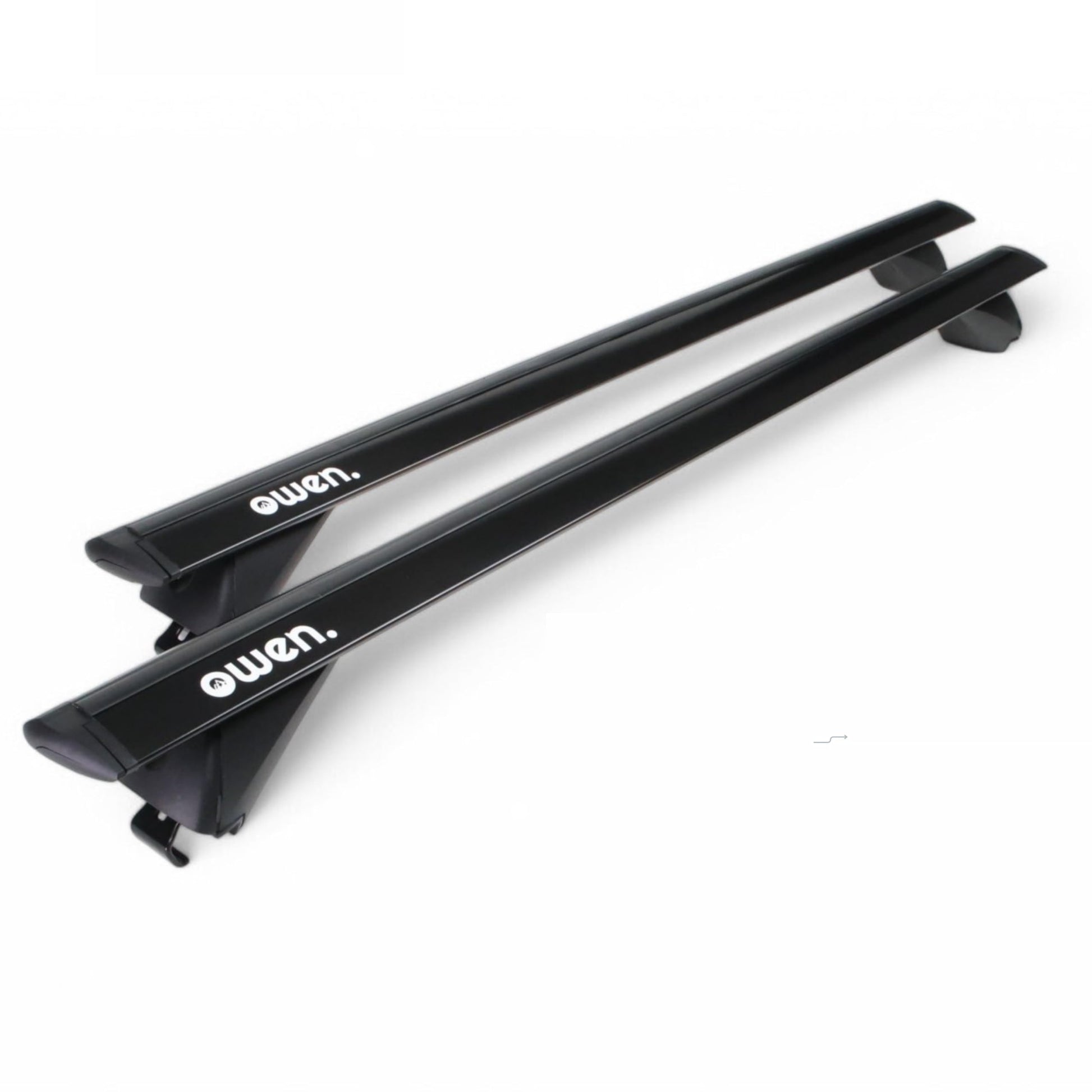 Owen Dachträger 3.0 Pro - Schwarz 120cm für geschlossene Reling. Zum sicheren Transport von Lasten auf dem Fahrzeugdach.