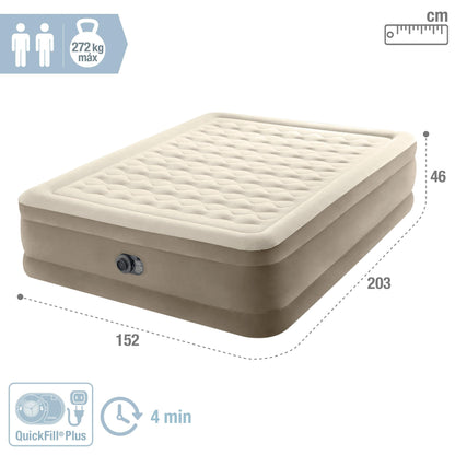 Intex Queen Ultra-Plüsch-Luftbett mit Fiber-Tech RP, 152 x 203 x 46 cm
