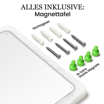 Qiytecno Magnettafel weiss 50x100 cm aus Metall, nicht beschreibbar