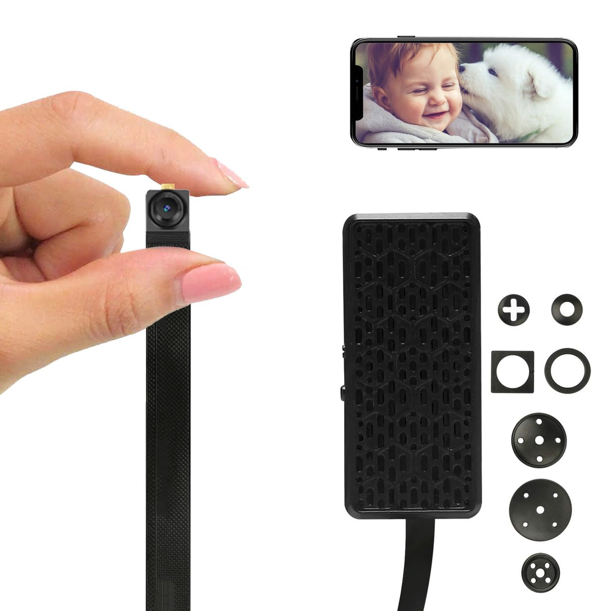 WIWACAM MW5L WLAN-Überwachungskamera 2K Ultra HD mit Akku, kompakte Bauweise und 8-mm-Objektiv