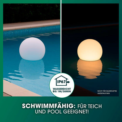 EASYmaxx LED Solarleuchte Kugel 30 cm mit Farbwechsel und Erdspiess