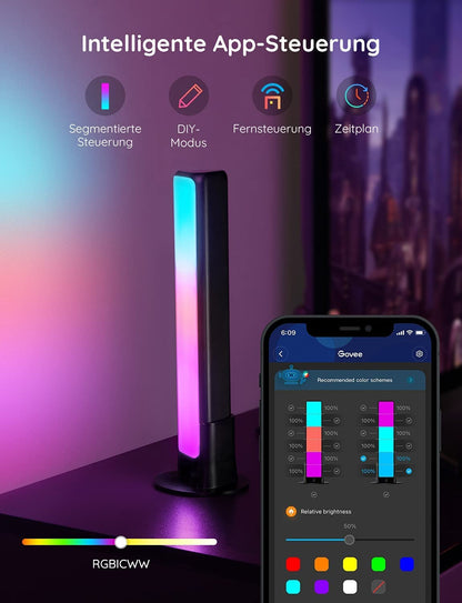 Govee Smart LED Lightbar RGBICWW, dimmbare TV-Hintergrundbeleuchtung